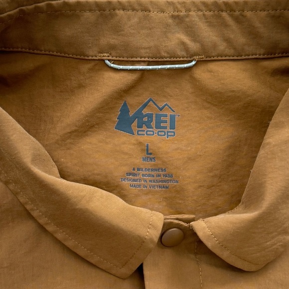 REI Co-op Savanna Trails Light Weight Long Sleeve Snap Button Hiking Shirt Brown - Picture 4 of 16
